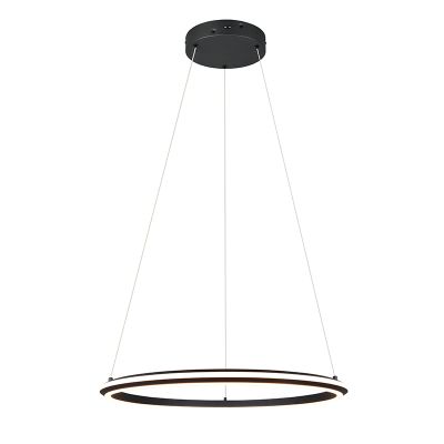 Musta metalli riippuvalaisin, Jiry, 48W, white switch LED, 3-portaisesti himmennettävä