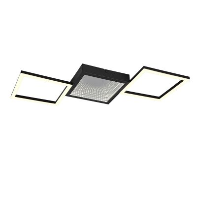 Musta metalli kattovalaisin, Gelka, 24W, 3000K LED, 3-portaisesti himmennettävä