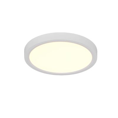 Valkoinen muovi kattolamppu, Zayd, 18W, white switch LED, 3-portaisesti himmennettävä