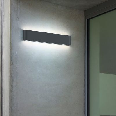 Antrasiitti alumiini ulkovalaisin, Bridlington, 8W, 3000K LED, IP54