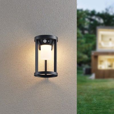 Musta alumiini aurinkoenergialla ulkopöytävalaisin, Winston, 2W, 3000K LED, IP54