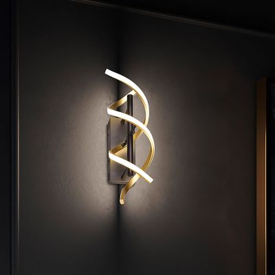 Messinki alumiini seinävalaisin , Sylvian, 22W, white switch LED, 3-portaisesti himmennettävä