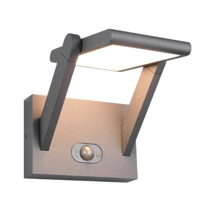 Antrasiitti alumiini aurinkovoimainen ulkovalaisin, Maku, 5W, white switch LED, IP65