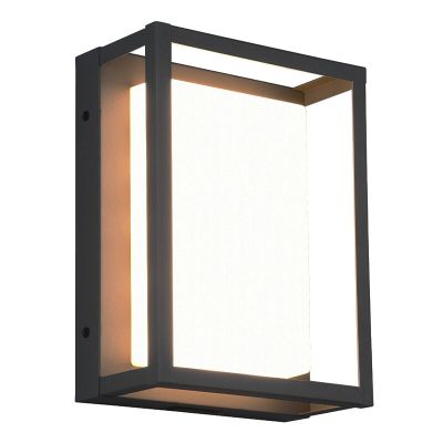 Antrasiitti metalli ulkovalaisin, Rolina, 10W, white switch LED, IP54, 3-portaisesti himmennettävä
