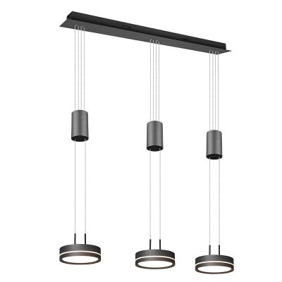 Antrasiitti alumiini riippuvalaisin valaisin ruokapöydän päälle, Marjon, 9W, 3000K LED