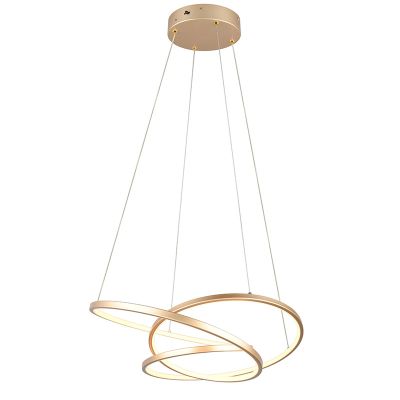 Kulta metalli riippuvalaisin, Teodore, 34W, white switch LED, 3-portaisesti himmennettävä