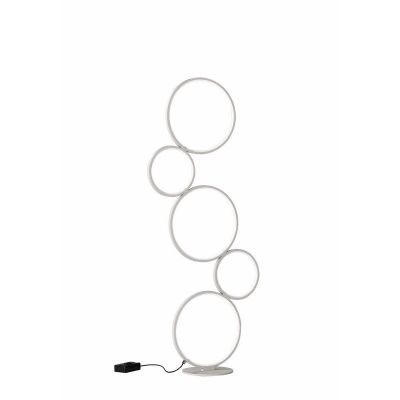 Valkoinen metalli lattiavalaisin, Robon, 36W, 3000K LED, katkaisimella