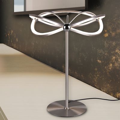 Nikkeli metalli pöytävalaisin, Remy, 20W, 3000K LED, katkaisimella