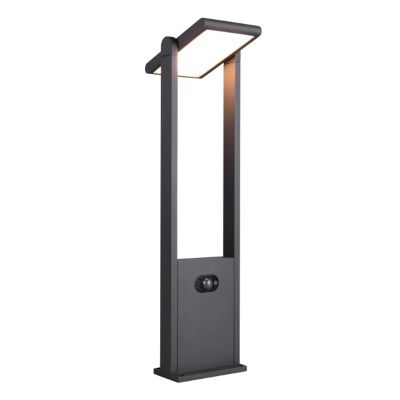 Antrasiitti alumiini aurinkovoimainen ulkolattiavalaisin, Maku, 5W, white switch LED, IP65