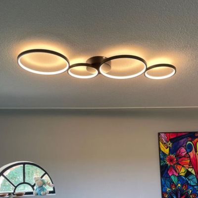 Musta metalli kattolamppu, Robon, 37W, 3000K LED