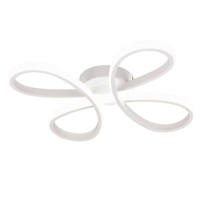 Valkoinen metalli kattovalaisin, Vikash, 25W, 4000K LED, 3-portaisesti himmennettävä