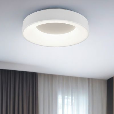 Valkoinen metalli kattolamppu, Jered, 27W, 4000K LED
