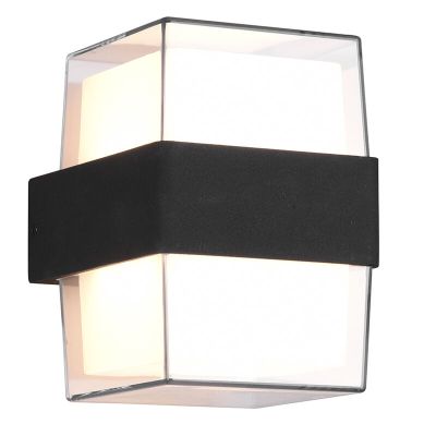 Antrasiitti alumiini ulkovalaisin, Yeliz, 10W, 3000K LED, IP54