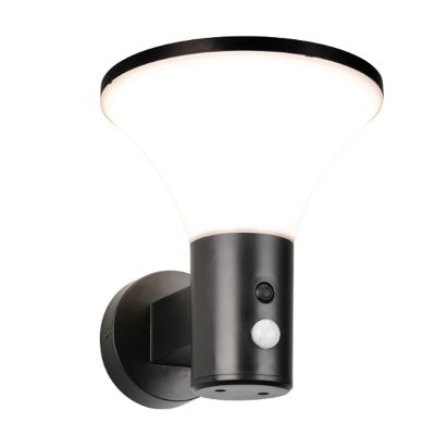 Musta muovi aurinkovoimainen ulkovalaisin, Nebahat, 3W, 4000K LED, IP44