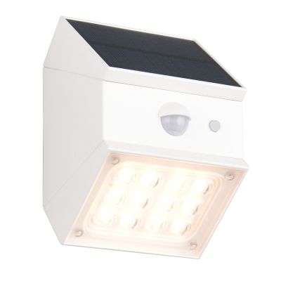 Valkoinen muovi aurinkovoimainen ulkovalaisin, Majida, IP65