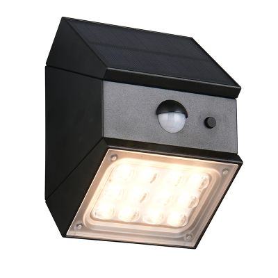 Musta muovi aurinkovoimainen ulkovalaisin, Majida, IP65