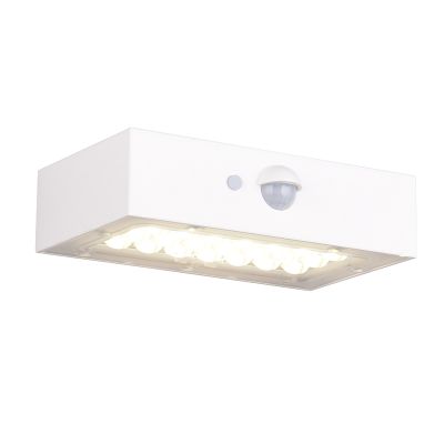 Valkoinen muovi aurinkovoimainen ulkovalaisin, Numan, IP65