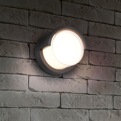 Musta muovi ulkovalaisin, Riekje, 8W, 3000K LED, IP54
