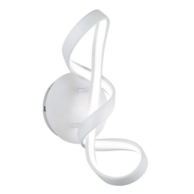 Valkoinen metalli seinävalaisin , Renso, 18W, 4000K LED, 3-portaisesti himmennettävä