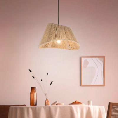 Ruskea juutti riippuvalaisin valaisin ruokapöydän päälle, Sakine