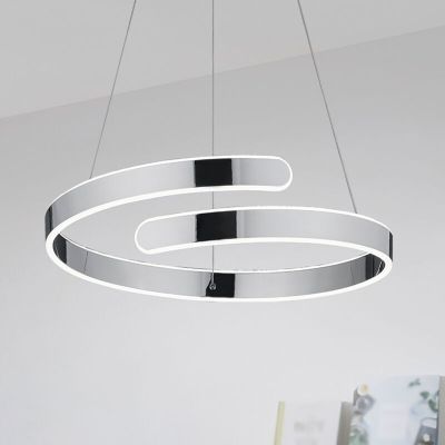 Kromi metalli riippuvalaisin, Resy, 37W, 4000K LED, 3-portaisesti himmennettävä
