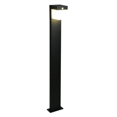 Musta muovi aurinkovoimainen ulkolattiavalaisin, Kadija, 5,5W, 4000K LED, IP44