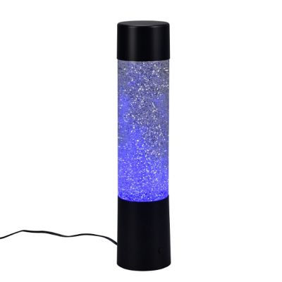 Musta muovi pöytävalaisin, Umar, 1W, RGB LED, katkaisimella
