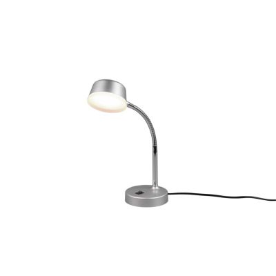 Nikkeli muovi työpöytävalaisin, Fabio, 4,5W, 3000K LED, katkaisimella