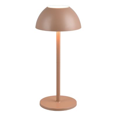 Ruskea muovi ladattava ulkopöytävalaisin, Rakesh, 1,7W, 3000K LED, IP54, 3-portaisesti himmennettävä