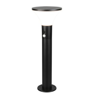 Musta muovi aurinkovoimainen ulkolattiavalaisin, Nebahat, 3W, 4000K LED, IP44