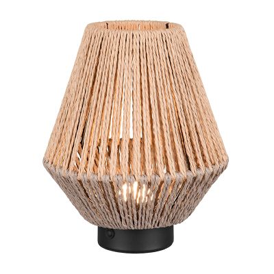 Paperi ladattava pöytävalaisin ruskea, Isaura, 1,5W, 3000K LED, 3-portaisesti himmennettävä