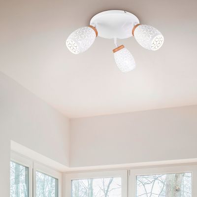 Valkoinen metalli kattokohdevalaisin, Delana