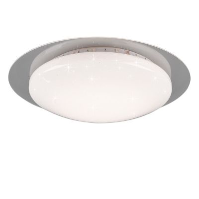 Valkoinen muovi kattolamppu, Suzy, 13W, RGBW LED, kaukosäätimellä