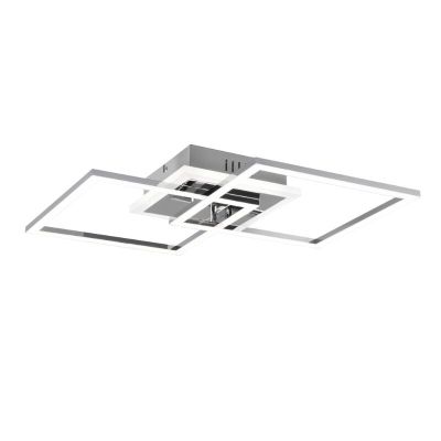 Kromi metalli kattolamppu, Semira, 25W, 4000K LED, 3-portaisesti himmennettävä
