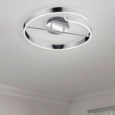 Kromi metalli kattolamppu, Resy, 37W, 4000K LED, 3-portaisesti himmennettävä