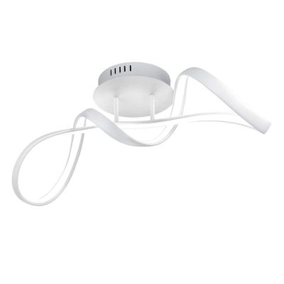 Valkoinen metalli kattovalaisin, Renso, 28W, 4000K LED, 3-portaisesti himmennettävä