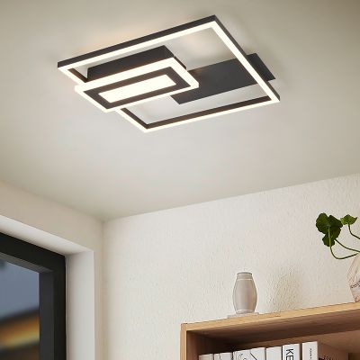Musta metalli kattolamppu, Shun, 22W, 3000K LED