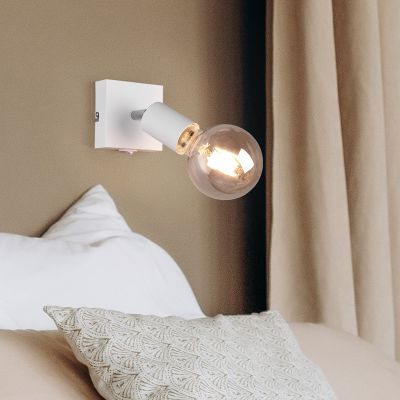 Valkoinen metalli seinäspotti, Odin, katkaisimella