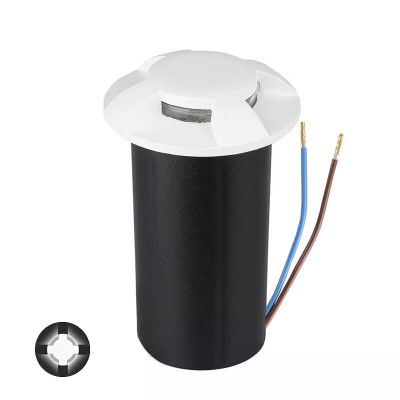 Moderni maavalaisin valkoinen, Marcus, 1W, 6500K LED, IP67