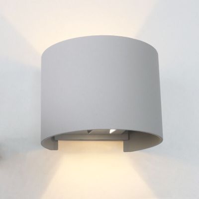 Moderni ylös alas seinävalaisin harmaa, Dion, 6W, 3000K LED, IP65