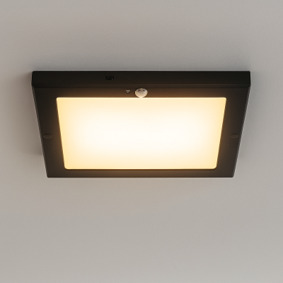 Muovi Sensorilla kattovalaisin musta, Luan, 18W, 3000K LED