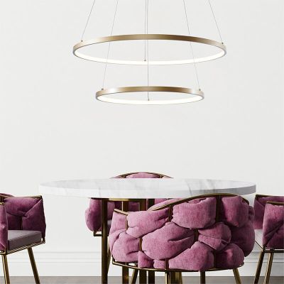 Design riippuvalaisin kulta, Kubra, 50W, lämmin–kylmä valkoinen säädettävä LED